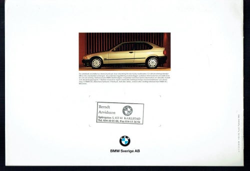BMW broschyr - Den nya BMW 316i compact