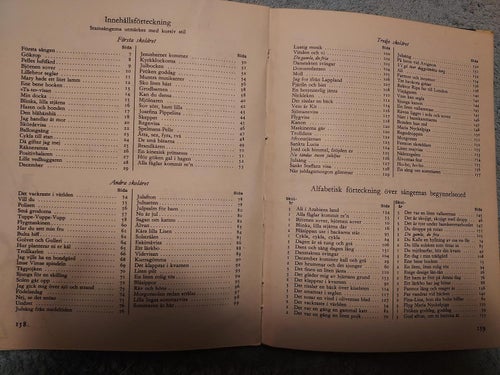 Första Sångboken 1951 Tecknare: Kerstin Frykstrand Bredd 14,5 cm/Höjd 19 cm