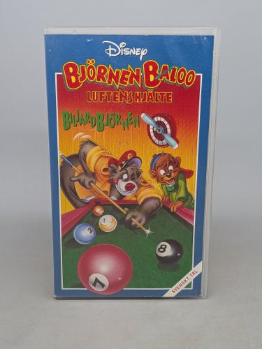 Disney Björnen Baloo Luftens hjälte - Biljardbjörnen - Svenskt tal - VHS