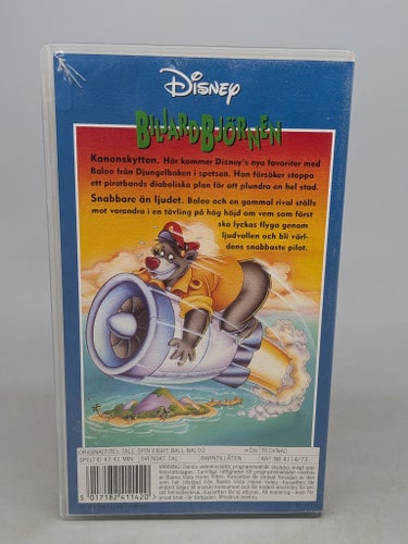 Disney Björnen Baloo Luftens hjälte - Biljardbjörnen - Svenskt tal - VHS
