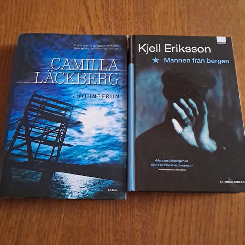 Två kriminalromaner: Camilla Läckberg - Sjöjungfrun & Kjell Eriksson - Mannen