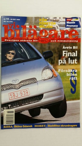 Vi bilägare 15 1999: Toyota Yaris Verso + Celica, Mazda Premacy, beg Volvo S40