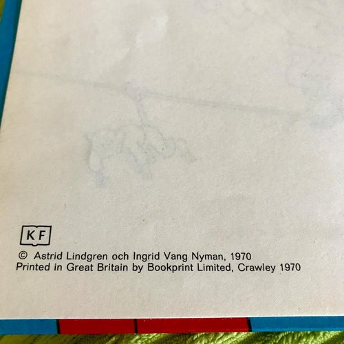 PIPPIS MÅLARBOK sysselsättningsbok 5 Astrid Lindgren Ingrid Vang-Nyman 1970