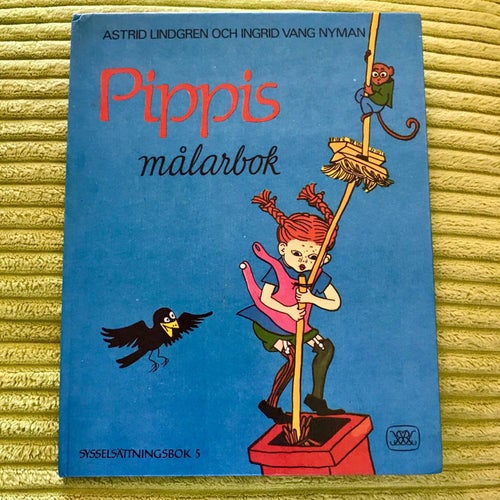 PIPPIS MÅLARBOK sysselsättningsbok 5 Astrid Lindgren Ingrid Vang-Nyman 1970