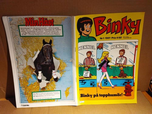 Binky 1981 nr 1, VF+ Susanne Floken Annika Sundberg Jörgen Helleday Ann Forsberg