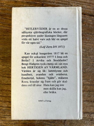 Bengt Hallgren - Hertigen av Värmland (NWT's förlag 1977) Bok