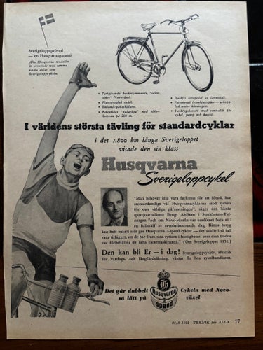 Husqvarna Sverigeloppcykel Annons