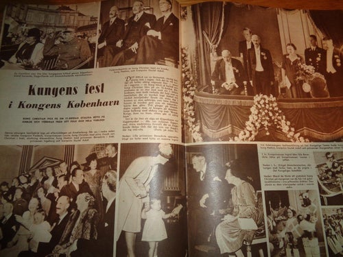 Svensk Damtidning nr41 1945 Ernst och Alice Eklund, kungligt Danmark, mode,