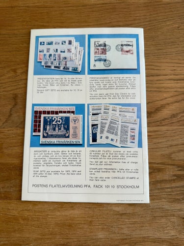 PFA (Postens Filateliavdelning) Katalog 1975 - 76