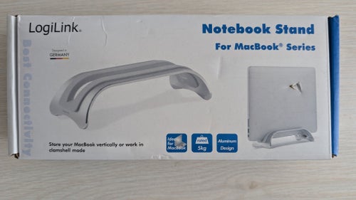 LogiLink Vertikalt Laptopställ i Aluminium – Perfekt för MacBook / Clamshell