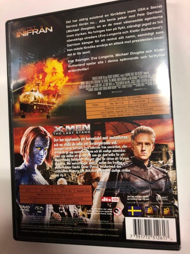 DVD Hotet Inifrån och X Men The Last stand Dubbel Pack TOPPSKICK!