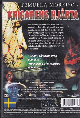 DVD / Krigarens Hjärta / Temuera Morrison, Rena Owen / Fint skick