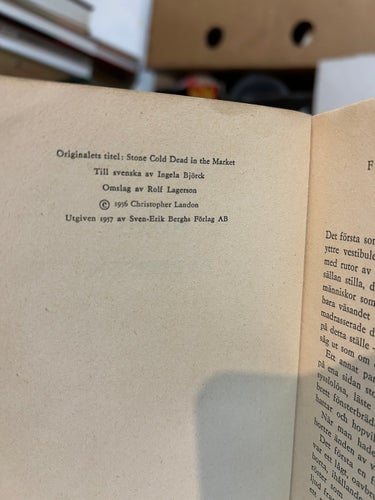 Mord på börsen av Christopher Landon, bok, Very good