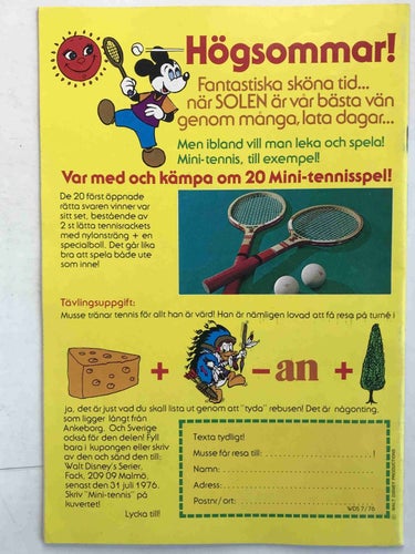 Walt Disney´s Serier - 1976:7 FN-VF