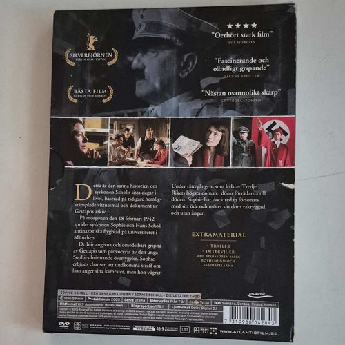 Sophie Scholl - Den sanna historien / Digipack / Repfri Skiva / DVD