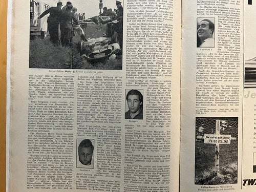 DER SPIEGEL - Rennfahrer Trips, 18 Maj 1960, 16 sidor fint reportage, tyska, A4