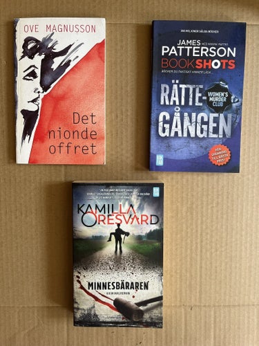 Deckare – 3 kriminalromaner: Patterson, Oresvärd, Magnusson (pocket)