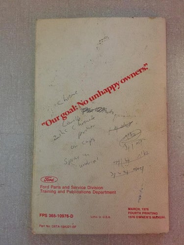 1976 Ford Truck F-100 thru F350, P- & M-series Owner's Manual