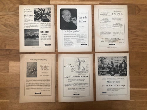 Perspektiv Tidskrift för kulturdebatt, 6 häften från 1954-1958