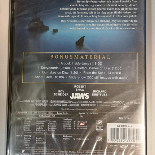 DVD Hajen Jaws Steven Spielberg 2 disc INPLASTAD