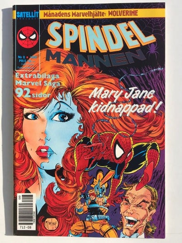 Spindelmannen - 1991:8. VF-NM med Marvel Saga 9 och poster