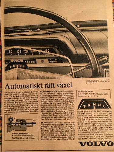 Volvo Amazon 1967 Annons automat låda