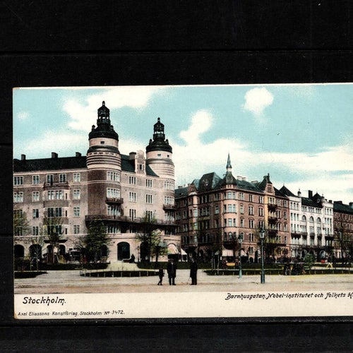 Stockholm Barnhusgatan Nobel-institutet och folkets hus