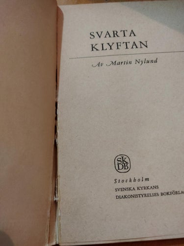 Svarta Klyftan Pojkboken 1952 av Martin Nylund. Very Fine