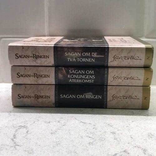 Sagan Om Ringen - Trilogi - J.R.R. Tolkien inbundna se bilder för skick