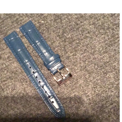 Läderarmband Blå 20mm