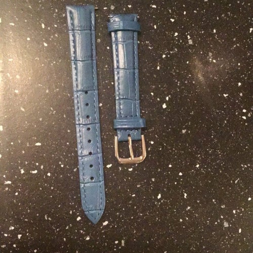 Läderarmband Blå 20mm