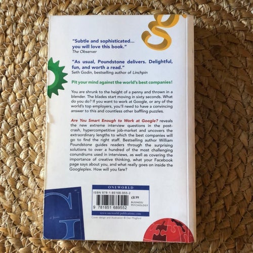 Are you smart enough to work at Google? av William Poundstone, 2012