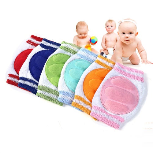 Krypmuddar, knäskydd och krypskydd för baby / bebis ljusblå