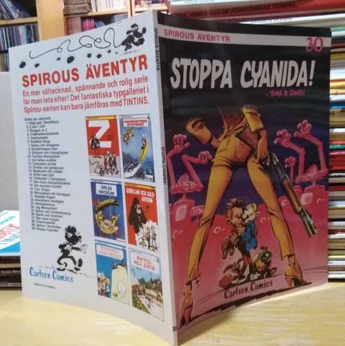Spirous äventyr 30 Stoppa Cyanida! 1:a upplagan 1985. Very Fine plus