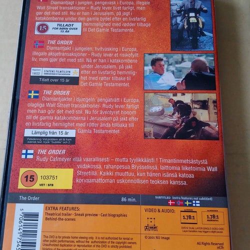 The Order, Dvd