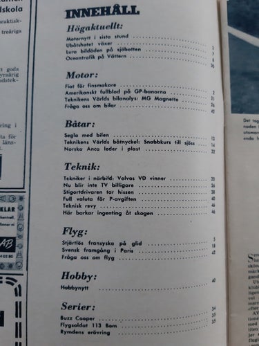 Teknikens Värld nr 15 1959: MG Magnette