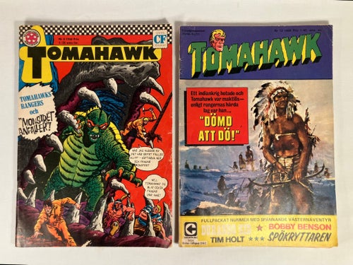 Tomahawk 2 st tidningar serietidningar album magasin