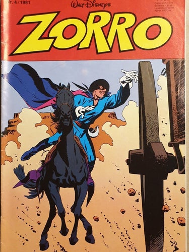 Walt Disney's ZORRO Nr. 4/1981 på tyska