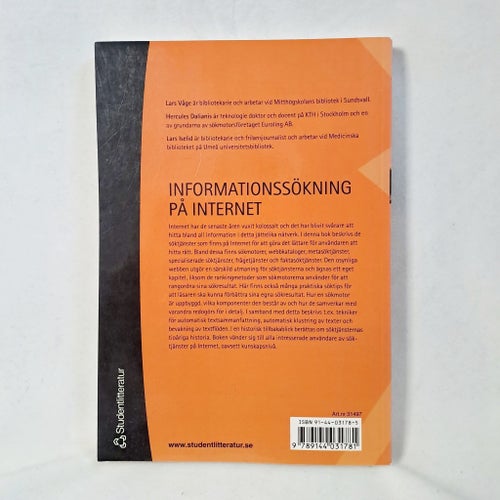 Informationssökning på internet (2003) av Våge, Dalianis & Iselid