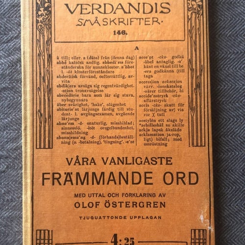 Olof Östergren - Våra vanligaste främmande ord (1951)