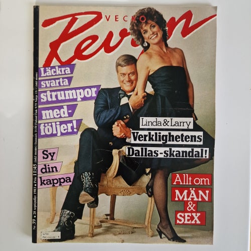 Vecko Revyn tidning nr 39 1983 - Dallas, Roger Moore, Lill Lindfors