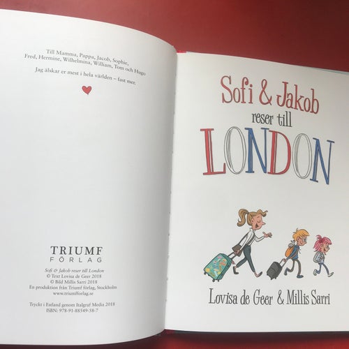 SOFI & JAKOB RESER TILL LONDON Lovisa de Geer & Millis Sarri 2018