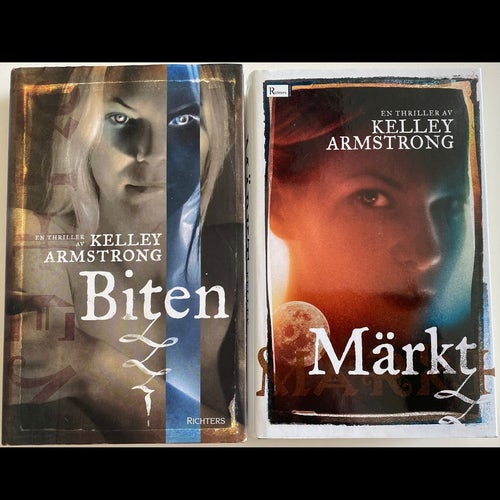 "Biten" och "Märkt" av Kelley Armstrong. Blivit serien "Bitten" om varulvar
