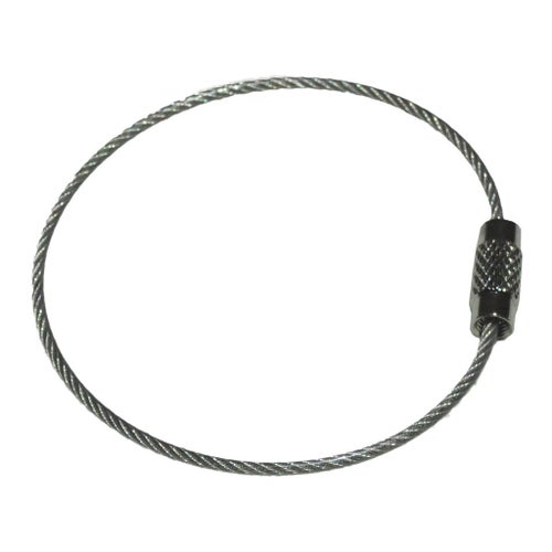 Nyckelring i ståltråd - Silver - 50mm diameter -1,5mm tjocklek