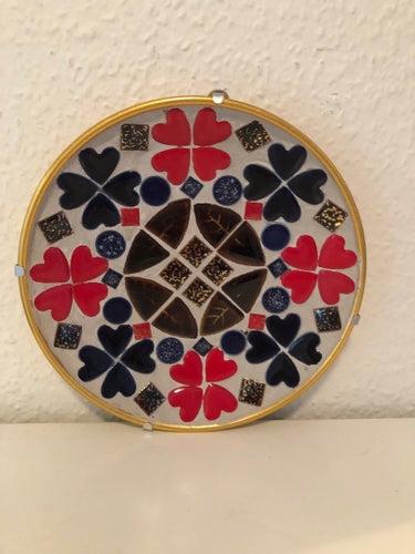 Väggtallrik väggdekoration i mosaik