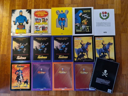Fantomen-paket – 14 album, 1 bok – Lee Falk – Okej skick (GD)