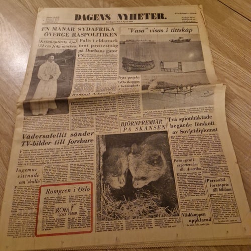 Dagens Nyheter Lördagen den 2 April 1960