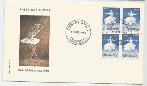 Danmark Fdc Facit 429a 4-bl Vignett Fogh 83