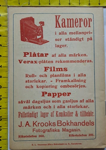 Almanack 1919 av J. A. Krooks Bokhandel
