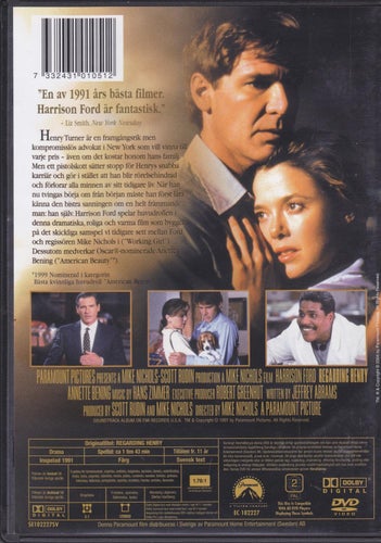 DVD / Fallet Henry / Harrison Ford, Annette Bening / Nära nyskick